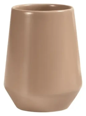 Spirella JOSHUA kelímok na zubné kefky matné cappuccino / keramika