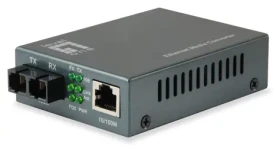 LevelOne FVT-1105 čierna / Media konvertor / RJ-45 na SC / Single mode / 1550 nm / 80 km (FVT-1105)