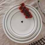 Eulenschnitt Porcelánový tanier Heart Ø 20,4 cm – green