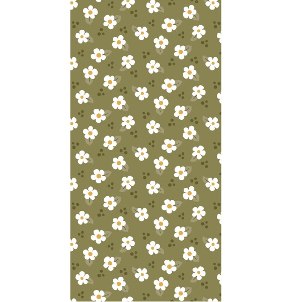 Ib Laursen Papierové servítky Flowers / Green – 16 ks