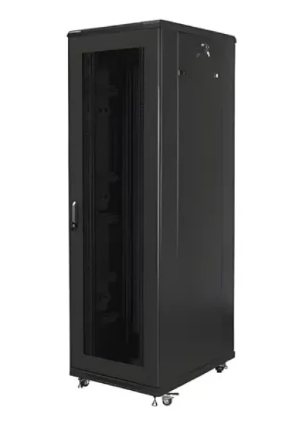 Lanberg Rozvádzač 42U čierny / Stojanový rozvádzač / 19" / Šírka 800 mm / Hĺbka 800 mm / perforované dvere (FF01-8842-23B)