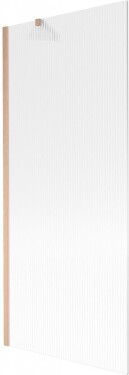 MEXEN/S - Next vaňová zástena FIX 80 x 150, prúžky, meď kartáčovaná 895-080-000-00-09-65