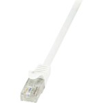 LogiLink CP2111U RJ45 sieťové káble, prepojovacie káble CAT 6 U/UTP 20.00 m biela s ochranou 1 ks; CP2111U