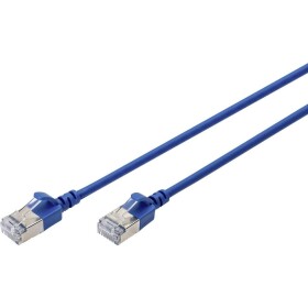 Digitus DK-1632-A-030S-B RJ45 sieťové káble, prepojovacie káble CAT 6A F/FTP 3 m modrá farebne odlíšený, tienený, točený drôt, s priechodkou chrániacou proti; DK-1632-A-030S-B