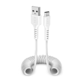 SBS špirálový kábel USB - USB-C 1m biela (TECABLETYPCS1W)