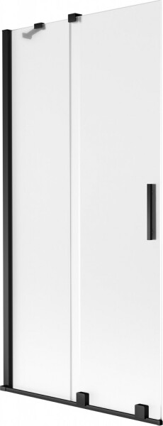 MEXEN/S - Velar dvojkrídlová posuvná vaňová zástena 90 x 150, dekor, čierna 896-090-000-31-70