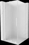 MEXEN/S - Velár sprchovací kút, posuvné dvere 120 x 120, dekor, biela 871-120-120-31-20