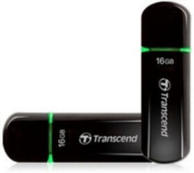 Transcend JetFlash V600 16 GB čierno-zelený / Flash Disk / USB 2.0 (TS16GJF600)