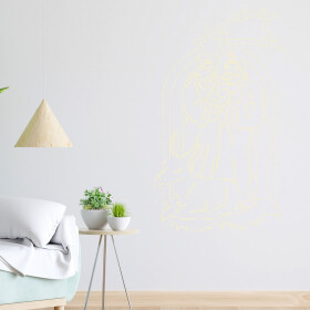 Veselá Stena Samolepka Svätá rodina Farba: béžová, Veľkosť: 100 x 58 cm