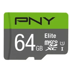 PNY Elite microSDXC 64GB / Pamäťová karta / Class 10 / UHS-I / U1 (P-SDUX64U185GW-GE)