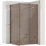 REA/S - Sprchová kabína Hugo Copper Brush 80x80 KPL-K6964