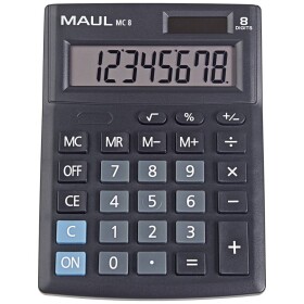 Maul MC 8 stolná kalkulačka čierna Displej (počet miest): 8 na batérie, solárny pohon; 7265090