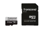 Transcend 350V microSDXC 512GB + adaptér / Class 10 / UHS-I / U3 / R: 95MBs / W: 45MBs (TS512GUSD350V)