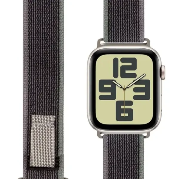 Obal:Me Textilný Remienok pre Apple Watch 42-49mm ML Grey/Green (57983126807)