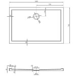 MEXEN - Flow sprchová vanička obdĺžniková slim 75 x 150, čierna mat 46R707515