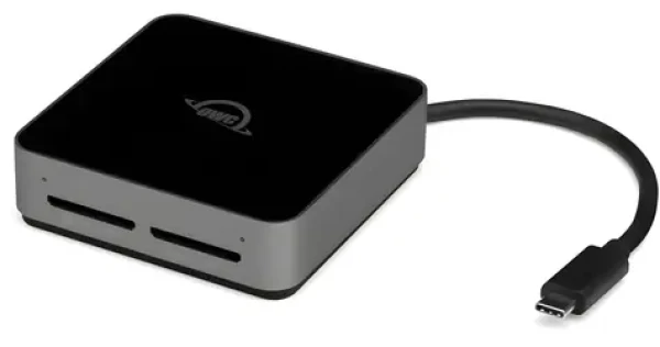OWC Atlas Dual SD Card Reader hliníková / Čítačka pamäťových kariet / USB-C 3.2 Gen 2 / SDHC/SDXC/UHS-II (OWCTCDSDRDR)