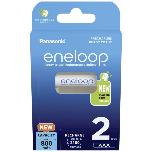 Panasonic Eneloop Nabíjacie batérie AAA 800 mAh 2 ks / Ni-MH / blister (BK-4MCDE/2BE)