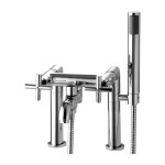 OMNIRES - MODERN vaňa batéria dvojotvorová s dvojdielnym sprchovacím setom, chróm lesklý C304-HCR