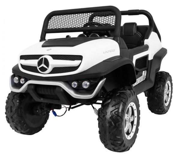 Mamido Detské elektrické auto Buggy 4x4 Mercedes-Benz Unimog biele