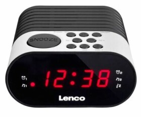 Lenco CR-07 biela / FM rádio / Hodiny / Alarm / LED displej (CR07 WHITE)