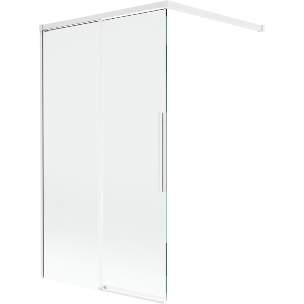 MEXEN/S - Rox vaňová zástena 2-krídlová posuvná 100 x 150, transparent, biela 8C9-100-003-20-00