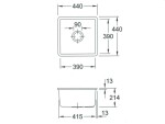VILLEROY & BOCH VILLEROY & BOCH - Keramický drez Subway 50 SU chromit podstavný 440 x 440 bez excentra 332501J0