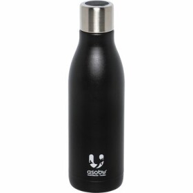 Asobu UV-Light Bottle Black 0.5 L / termofľaša / chladný až 24 hodín / horúci až 12 hodín (UVB17 BLACK)