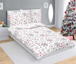 Obliečky MIKROFLANEL 95/173 140x200,70x90 vločky biele