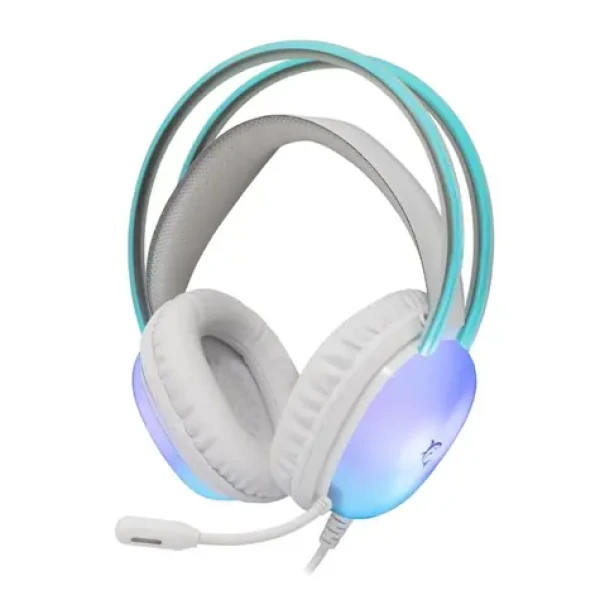 White Shark PEACOCK 2 biela / herný headset / mikrofón / 2m / 3.5mm / USB / PC PS4/5 Mac (PEACOCK2-W)