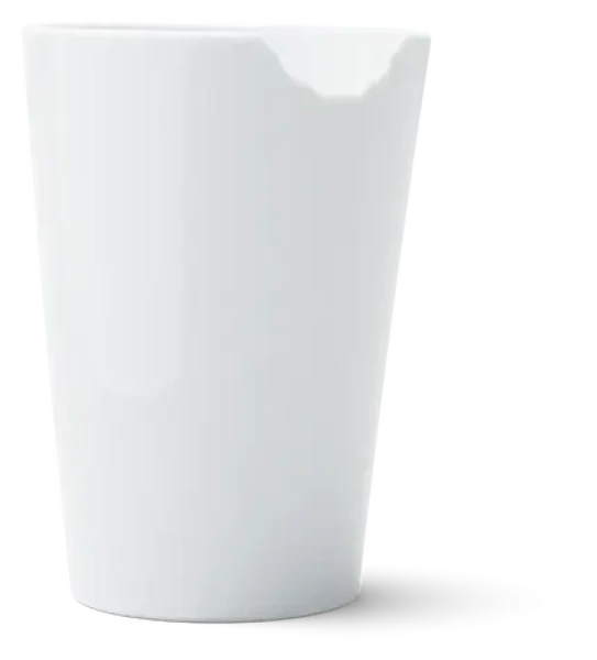FIFTYEIGHT Becher mit Biss biely / Hrnček (T023701)