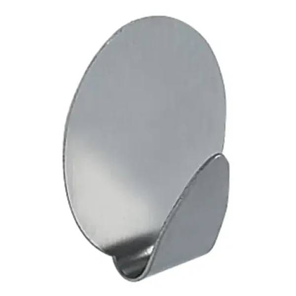 Spirella METAL okrúhly samolepiaci háčik 2 ks nerezová oceľ / priemer 53 mm (7610583109811)