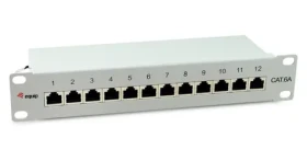 Equip 326523 šedá / Patch panel / 10" / 12x RJ45 / Cat6a tienený / 1U (326523)