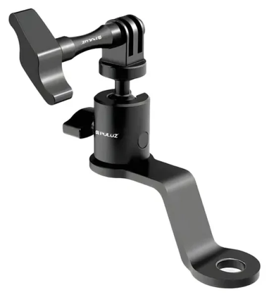 Puluz PU1056B čierna / Držiak na zrkadlo motocykla / pre športové kamery GoPro, DJI, Insta360 / nosnosť 2 kg (PU1056B)