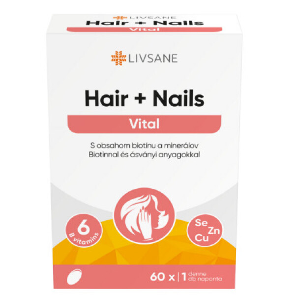 LIVSANE Hair + Nails vital pre krásne vlasy a nechty 60 tabliet