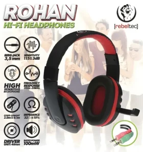 Rohan PC slúchadlá s mikrofónom / Slúchadlá / Stereo / 2x Jack 3,5mm (in/out) (RBLSLU00032)