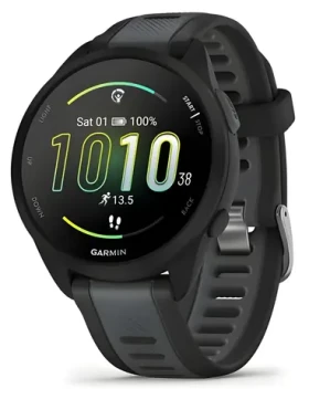Garmin Forerunner 165 Music šedá/čierna / Chytré hodinky / 1.2" AMOLED / GPS / BT / ANT+ / 5 ATM (010-02863-30)