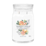 Yankee Candle Signature White Spruce amp; Grapefruit 567g - sviečka veľká 2 knôty / doba horenia: až 90h (5038581129082)