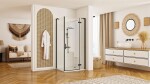 REA/S - Sprchová kabína Hugo Black 100x90 KPL-45225