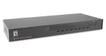 LevelOne KVM prepínač 8- Port PS/2, USB, VGA / KVM prepínač / Daisy-Chain / max. 2048x1536 / Rack 1U (KVM-3208)