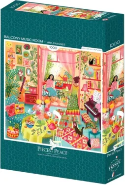 PIECES PEACE Štvorcové puzzle Hudobná izba s balkónom