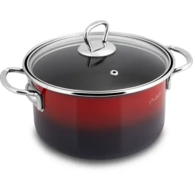 Lamart Email Kastról Smalt 5.5L červená / 24 x 14 cm / smalt (8590669288922)