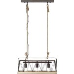 Brilliant Narcy 93587/71 závesné svietidlo LED E27 40 W nerezová oceľ kartáčovaná, drevo; 93587/71