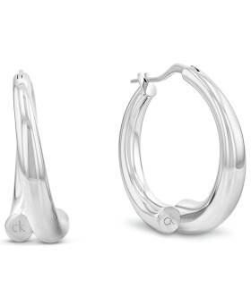 Calvin Klein Oceľové kruhové náušnice Spiral 35000768