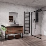 Radiátor kombinovaný Isan Fresh 150x40 cm stredové pripojenie čierny zamat DFRE15000400CSMS DFRE15000400CSMS