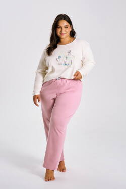 3470 DÁMSKE DLHÉ PYŽAMO MONICA 2XL-4XL ecri 2XL