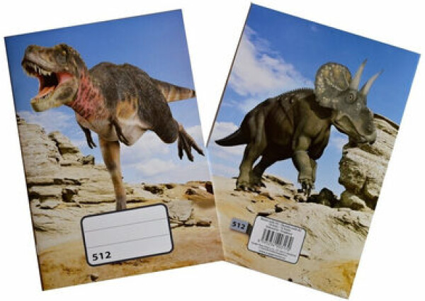 REAS-PACK Školský zošit 512 Dinosaurus / Formát: A5 / Počet stránok: 10 / Linka (16 mm) (23772)