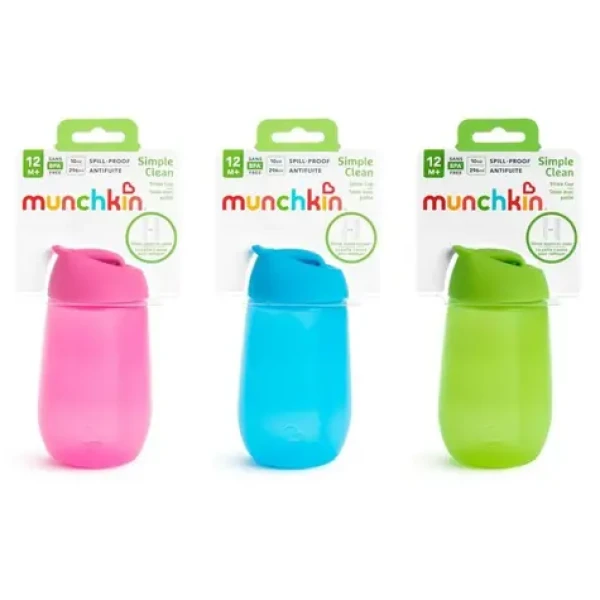 Munchkin Simple Clean fľaštička so slamkou, 296ml, 12+, viac farieb (90059)