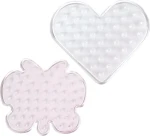 PLAYBOX Podložky pre zažehľovacie korálky XL Motýľ a srdce / Podložky / 5 ks / O 9 mm (2456683)