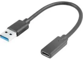 Lanberg AD-UC-UA-03 čierna / Adaptér USB / USB-C - USB-A (AD-UC-UA-03)