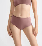 Dámske bavlnené nohavičky s vysokým pásom GO Daily 3P - BROWN - svetlohnedá 1141 - SLOGGI BROWN S